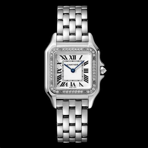 cartier white gold watch|cartier white gold diamond watch.